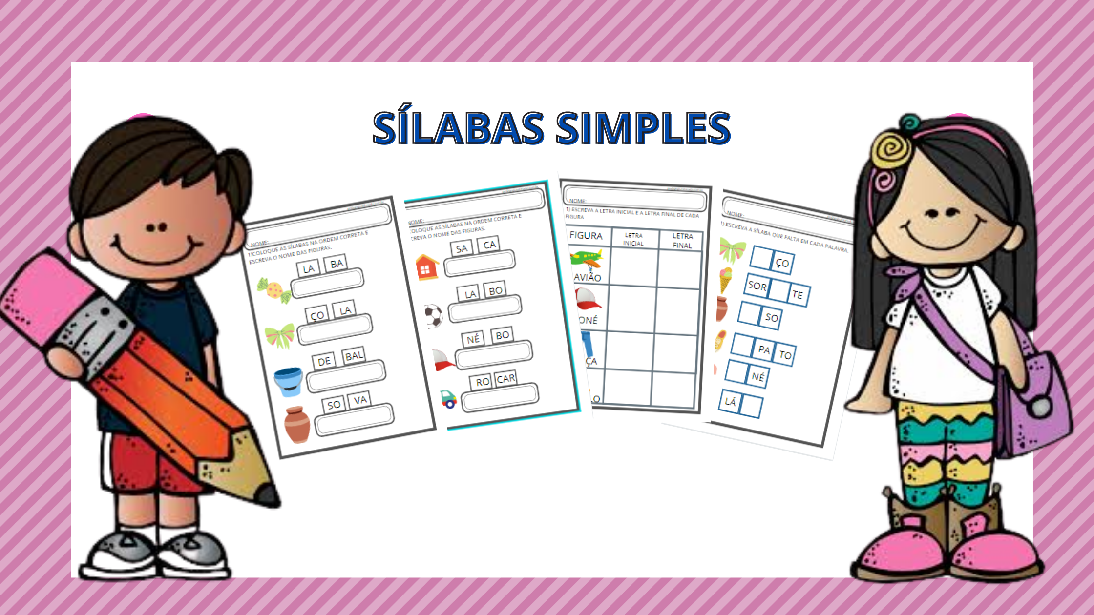 atividades com silabas simples