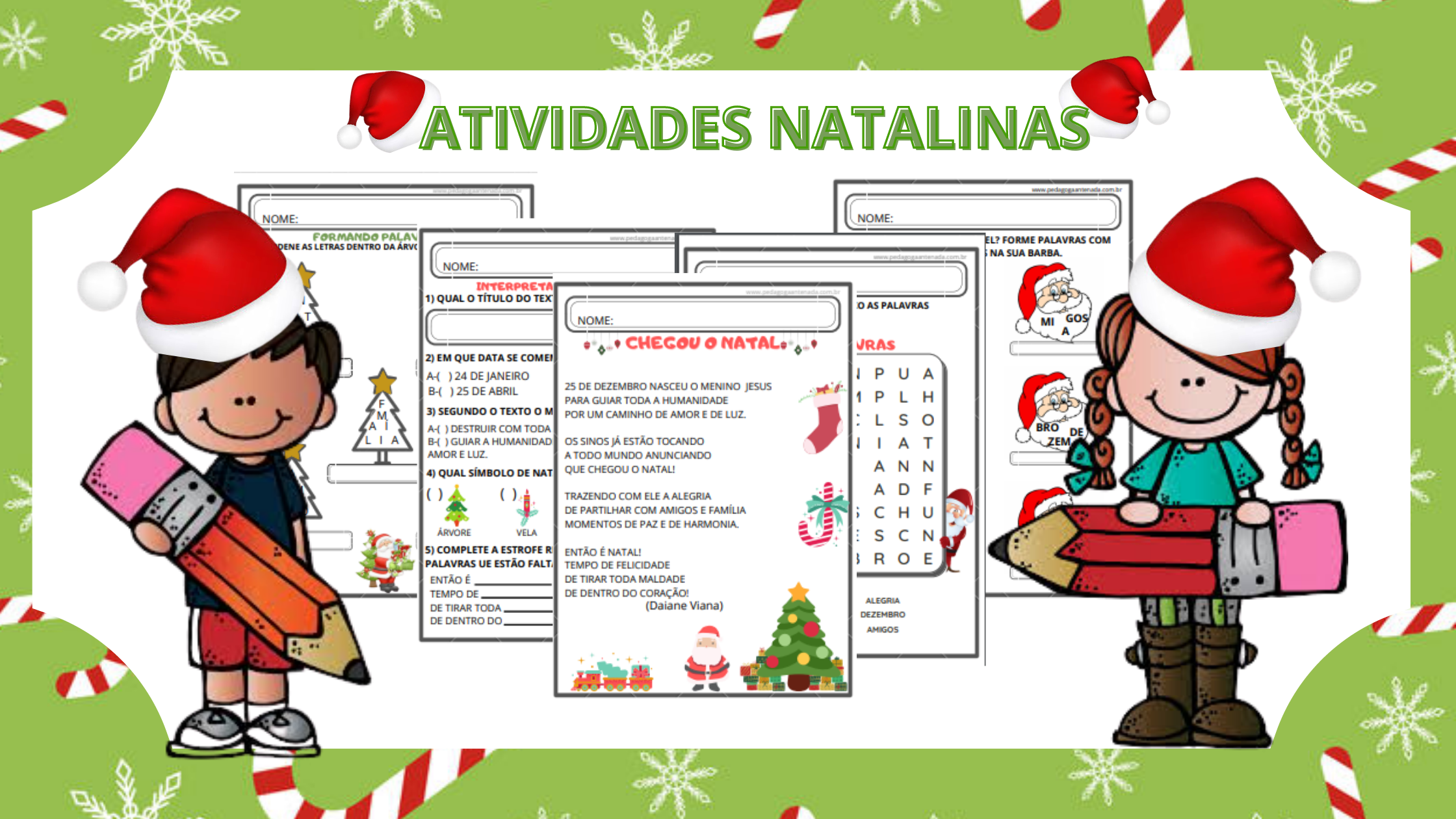 Atividades de matemática 2º ano com tema Natalino