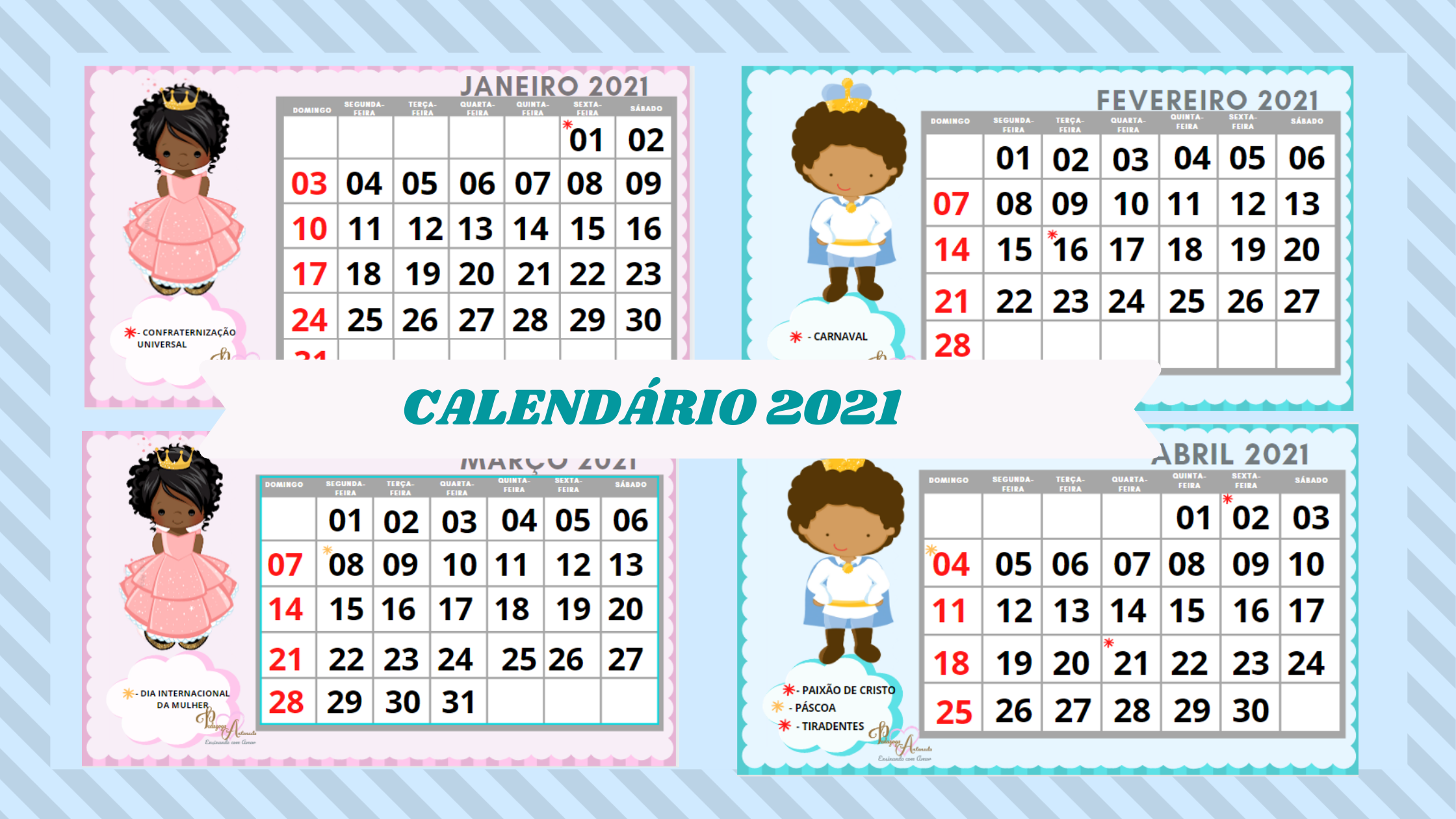 calendário 2021