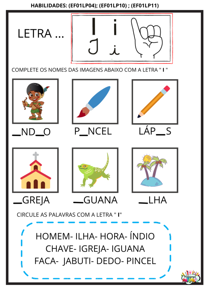 Atividades do Alfabeto - de A a Z