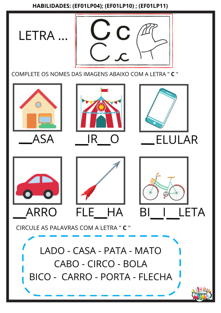 Atividades do Alfabeto - de A a Z