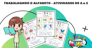 atividades do alfabeto de A a Z