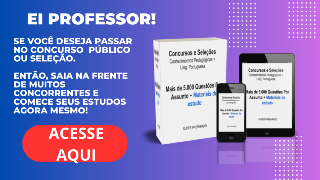 QUESTÕES DE CONCURSO PROFESSOR