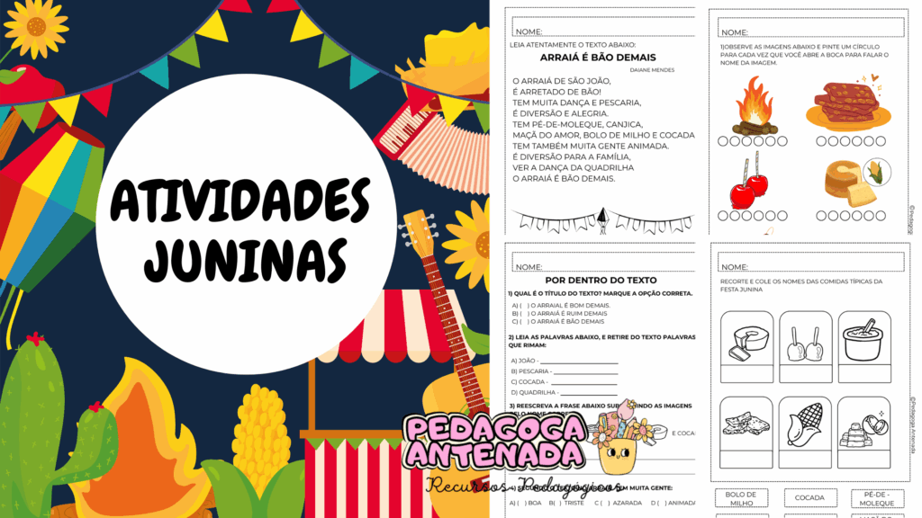 atividades festa junina para alfabetização