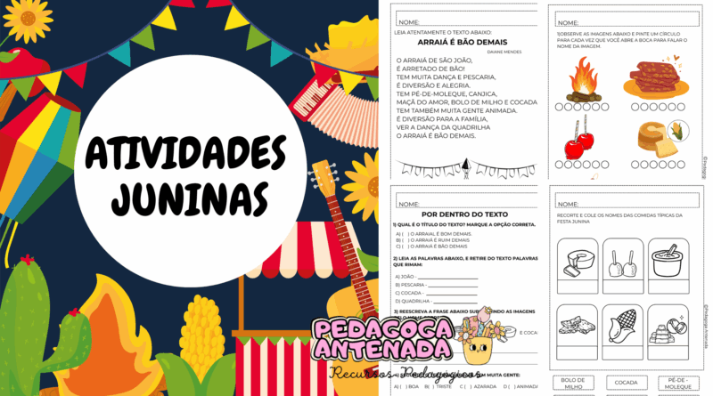 atividades festa junina para alfabetização
